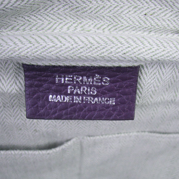 Best Replica Hermes Victoria Cowskin Leather Bag Purple H2802